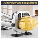 3Pcs French Fry Cutter, Ruooson Professional Potato Cutter Slicer with 1/2 In & 3/8 In & 1/4 In Stainless Steel Blades, Great for Whole Potatoes Carrots Cucumbers. 3Pcs French Fry Cutter, Ruooson Professional Potato Cutter Slicer with 1/2 In & 3/8 In & 1/4 In Stainless Steel Blades, Great for Whole Potatoes Carrots Cucumbers.