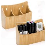 Nicunom 2 Pack Bamboo Dry Erase Marker Holder Wall Mount Remote Control Holder, Desktop Storage 3 Compartments Pencil Pen Hold Utensil Caddy, Multiuse Small Organizer for Office Home School Nicunom 2 Pack Bamboo Dry Erase Marker Holder Wall Mount Remote Control Holder, Desktop Storage 3 Compartments Pencil Pen Hold Utensil Caddy, Multiuse Small Organizer for Office Home School