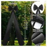 Wavwavw Giant Black Bow Decor Oversized Big Bows Decoration for Room Wall Backdrop 75x18 Inch Ribbon Tie for Wedding Valentines Day Birthday Party Baby Shower Supplies(Black, Satin) Wavwavw Giant Black Bow Decor Oversized Big Bows Decoration for Room Wall Backdrop 75x18 Inch Ribbon Tie for Wedding Valentines Day Birthday Party Baby Shower Supplies(Black, Satin)