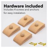 4 Large Quilt Hangers for Wall for Display, Wooden Rug Hangers for Wall Hangings, Decorate with Your Blanket and Tapestry Hangers (Light, 4 Large Clips with Hardware) 4 Large Quilt Hangers for Wall for Display, Wooden Rug Hangers for Wall Hangings, Decorate with Your Blanket and Tapestry Hangers (Light, 4 Large Clips with Hardware)