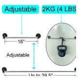 YYST Type A 16-39.5 Magnetic Curtain Rod for Metal Door,Magnetic Window Cafe, French Door Sash Rod W Magnets (Black -1) YYST Type A 16-39.5 Magnetic Curtain Rod for Metal Door,Magnetic Window Cafe, French Door Sash Rod W Magnets (Black -1)