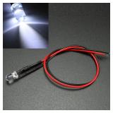 uxcell 10Pcs 5mm Pre Wired LED, White DC3-6V Clear Lens, Light Emitting Diodes uxcell 10Pcs 5mm Pre Wired LED, White DC3-6V Clear Lens, Light Emitting Diodes