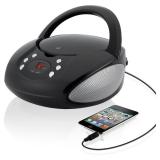 GPX, Inc. Portable Top-Loading CD Boombox with AM/FM Radio and 3.5mm Line in for MP3 Device - Black GPX, Inc. Portable Top-Loading CD Boombox with AM/FM Radio and 3.5mm Line in for MP3 Device - Black