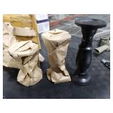 SAMHITA Set of 3 Farmhouse Mango Wood Candle Holders, in Black Finish for Table Centerpiece Candle for Any Room Decor SAMHITA Set of 3 Farmhouse Mango Wood Candle Holders, in Black Finish for Table Centerpiece Candle for Any Room Decor