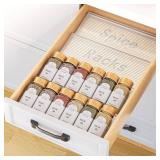 PanPanPal Spice Drawer Organizer, 2 Tier- 2 Pack Clear Acrylic Drawer Seasoning Organizer, Expandable From 11'' to 22'' Kitchen Spice Rack Organizers and Storage for Drawer (Jars not included) PanPanPal Spice Drawer Organizer, 2 Tier- 2 Pack Clear Acrylic Drawer Seasoning Organizer, Expandable From 11'' to 22'' Kitchen Spice Rack Organizers and Storage for Drawer (Jars not included)