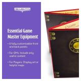 Stratagem The Master's Tome 4-Panel Customizable GM Screen with Free Inserts Dry Erase, Dungeon & Game Master Accessory for Tabletop RPG Campaigns (Brown) Stratagem The Master's Tome 4-Panel Customizable GM Screen with Free Inserts Dry Erase, Dungeon & Game Master Accessory for Tabletop RPG Campaigns (Brown)