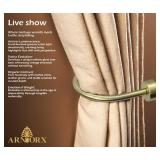Quality Curtain Holdbacks, Solid Steel Curtain Holdback with Disk Finial,Electroplate Finishes, Set of 2 Window Curtain Tieback Hooks,Brass Brushed Quality Curtain Holdbacks, Solid Steel Curtain Holdback with Disk Finial,Electroplate Finishes, Set of 2 Window Curtain Tieback Hooks,Brass Brushed