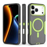 showdd Designed for iPhone 17 Pro Max Case, Strong Magnetic, Compatible with MagSafe, Dual Drop Protection, Dustproof, Non Fading, Non Yellowing, Matte Anti Slip,for Men and Women, Grey Green showdd Designed for iPhone 17 Pro Max Case, Strong Magnetic, Compatible with MagSafe, Dual Drop Protection, Dustproof, Non Fading, Non Yellowing, Matte Anti Slip,for Men and Women, Grey Green