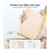 BellaHold Large Bible Bag with Bible Cover Case for Women, Church Bag with shoulder strap, Quilted Bible Cover for Bible Study Supplies, a Christian Gift for Women, Beige BellaHold Large Bible Bag with Bible Cover Case for Women, Church Bag with shoulder strap, Quilted Bible Cover for Bible Study Supplies, a Christian Gift for Women, Beige