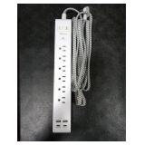 Surge Protector Power Strip 10 ft with 4 USB Ports 2 USB-C 6 AC Outlets, Flat Plug Extension Cord, USB Charging Station, Wall Mountable for Home, Office, Dorm Essentials, 1080J, ETL Listed Surge Protector Power Strip 10 ft with 4 USB Ports 2 USB-C 6 AC Outlets, Flat Plug Extension Cord, USB Charging Station, Wall Mountable for Home, Office, Dorm Essentials, 1080J, ETL Listed