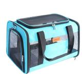 YUNIQUE Soft-Sided Cat & Dog Carrier for Pets Up to 15 Lbs, Airline Approved Collapsible Travel Puppy Carrier with Lightweight Fabric Design (Blue) YUNIQUE Soft-Sided Cat & Dog Carrier for Pets Up to 15 Lbs, Airline Approved Collapsible Travel Puppy Carrier with Lightweight Fabric Design (Blue)