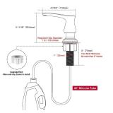 GAGALIFE Kitchen Sink Soap Dispenser Brushed Nickel, Under Sink Soap Dispenser with 40 Silicone Extension Tube Kit,Say Goodbye to Frequent Refills GAGALIFE Kitchen Sink Soap Dispenser Brushed Nickel, Under Sink Soap Dispenser with 40 Silicone Extension Tube Kit,Say Goodbye to Frequent Refills