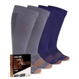 Doctor's Select Copper Compression Socks - 2 Pairs | 20-30mmHg Extra Wide Calf Compression Sock Women | Wide Calf Compression Sock Women Plus Size | Copper Socks Plus Size for Traveling & Running | Gr Doctor's Select Copper Compression Socks - 2 Pairs | 20-30mmHg Extra Wide Calf Compression Sock Women | Wide Calf Compression Sock Women Plus Size | Copper Socks Plus Size for Traveling & Running | Gr