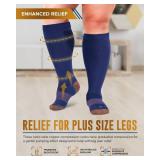 Doctor's Select Copper Compression Socks - 2 Pairs | 20-30mmHg Extra Wide Calf Compression Sock Women | Wide Calf Compression Sock Women Plus Size | Copper Socks Plus Size for Traveling & Running | Gr Doctor's Select Copper Compression Socks - 2 Pairs | 20-30mmHg Extra Wide Calf Compression Sock Women | Wide Calf Compression Sock Women Plus Size | Copper Socks Plus Size for Traveling & Running | Gr