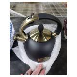 SUSTEAS Stove Top Whistling Tea Kettle - Food Grade Stainless Steel Teakettle Teapot with Cool Touch Ergonomic Handle, 2.64 Quart(BLACK) SUSTEAS Stove Top Whistling Tea Kettle - Food Grade Stainless Steel Teakettle Teapot with Cool Touch Ergonomic Handle, 2.64 Quart(BLACK)