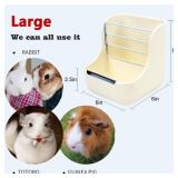 HERCOCCI Rabbit Hay Food Bin Feeder and Bunny Water Bottle Set, Hay Food Feeder Bowls Manger Rack with 500ml Hanging Water Dispenser Prevent Knock Over for Rabbit Guinea Pig Chinchilla (Large, White) HERCOCCI Rabbit Hay Food Bin Feeder and Bunny Water Bottle Set, Hay Food Feeder Bowls Manger Rack with 500ml Hanging Water Dispenser Prevent Knock Over for Rabbit Guinea Pig Chinchilla (Large, White)
