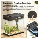 Vehipa Fish Tank, 2.2 Gallon Glass Aquarium, Small Fish Aquarium Kits with Smart Humidifier, Auto Feeder, Silent Water Pump, Temperature Display & 7-Color Lighting, for Office & Home - Black Vehipa Fish Tank, 2.2 Gallon Glass Aquarium, Small Fish Aquarium Kits with Smart Humidifier, Auto Feeder, Silent Water Pump, Temperature Display & 7-Color Lighting, for Office & Home - Black