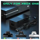 Ponkor Power Supply for Xbox One, AC Cord Replacement Power Brick Adapter 100-240V Compatible with Xbox One 360 Ponkor Power Supply for Xbox One, AC Cord Replacement Power Brick Adapter 100-240V Compatible with Xbox One 360