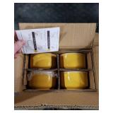 Adewnest Ceramic Bowls with Lids: 20 oz Microwave Safe Food Storage Containers for Soup, Salad, Cereal, Leftovers, Meal Prep, Lunch, Picnic, Camping, Serving - Airtight, Yellow, Set of 4 Adewnest Ceramic Bowls with Lids: 20 oz Microwave Safe Food Storage Containers for Soup, Salad, Cereal, Leftovers, Meal Prep, Lunch, Picnic, Camping, Serving - Airtight, Yellow, Set of 4