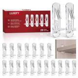 20 PCS Locking Shelf Pegs 5mm*3/4 Plastic Clear Shelf Pins & Pegs for Kitchen Cabinets, Bookcases, Wardrobe Transparent Plastic Shelf Support Pins, Compatible with All Standard 5mm Holes 20 PCS Locking Shelf Pegs 5mm*3/4 Plastic Clear Shelf Pins & Pegs for Kitchen Cabinets, Bookcases, Wardrobe Transparent Plastic Shelf Support Pins, Compatible with All Standard 5mm Holes