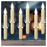 Meigic 6 Pcs Sensor Dawn to Dusk Window Candles, Flickering Battery Candles for Windows, Ultra Bright Fake Candle Lights with Suction Cup, Led Candlesticks for Xmas Home Decor, White Light Meigic 6 Pcs Sensor Dawn to Dusk Window Candles, Flickering Battery Candles for Windows, Ultra Bright Fake Candle Lights with Suction Cup, Led Candlesticks for Xmas Home Decor, White Light