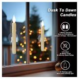 Meigic 6 Pcs Sensor Dawn to Dusk Window Candles, Flickering Battery Candles for Windows, Ultra Bright Fake Candle Lights with Suction Cup, Led Candlesticks for Xmas Home Decor, White Light Meigic 6 Pcs Sensor Dawn to Dusk Window Candles, Flickering Battery Candles for Windows, Ultra Bright Fake Candle Lights with Suction Cup, Led Candlesticks for Xmas Home Decor, White Light