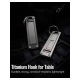 sayram ST5 Titanium Purse Hook for Table Foldable Bag Hanger with Anti-Slip Arm Portable Handbag Holder for Dining, Office, and Travel (Polished) sayram ST5 Titanium Purse Hook for Table Foldable Bag Hanger with Anti-Slip Arm Portable Handbag Holder for Dining, Office, and Travel (Polished)