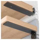 HOZE Heavy Duty Shelf Brackets 4-Inch, 6 Pack, Modern Black Matte Finish, 1/5 Thick Steel, Metal L Brackets, Easy-to-Install, Strong Support for Shelves, Versatile & Stylish (4 Inch - 6 Pack) HOZE Heavy Duty Shelf Brackets 4-Inch, 6 Pack, Modern Black Matte Finish, 1/5 Thick Steel, Metal L Brackets, Easy-to-Install, Strong Support for Shelves, Versatile & Stylish (4 Inch - 6 Pack)