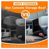 TOPINSTALL Console Storage Box Compatible with 2022-2026 Ford Maverick Accessories, Front Seat Armrest Box Large Capacity Center Console Organizer Multi-Function Cup Holder Insert Trash Can TOPINSTALL Console Storage Box Compatible with 2022-2026 Ford Maverick Accessories, Front Seat Armrest Box Large Capacity Center Console Organizer Multi-Function Cup Holder Insert Trash Can