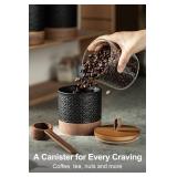 Miamolo Ceramic Jars with Lid, Small Coffee Canister with Lid, Kitchen Food Storage Jars for Sugar Loose Leaf Tea Candy, Decorative Jar for Countertop, Pantry, Coffee Bar Accessories Black & 20 fl.oz Miamolo Ceramic Jars with Lid, Small Coffee Canister with Lid, Kitchen Food Storage Jars for Sugar Loose Leaf Tea Candy, Decorative Jar for Countertop, Pantry, Coffee Bar Accessories Black & 20 fl.oz