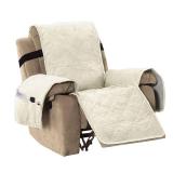 H.VERSAILTEX Thick Velvet Quilted Recliner Covers for Recliner Chair Covers Reclining Chair Slipcover Recliner Couch Cover with Non Slip Backing and Wider Elastic Strap (Oversaized Recliner, Ivory) H.VERSAILTEX Thick Velvet Quilted Recliner Covers for Recliner Chair Covers Reclining Chair Slipcover Recliner Couch Cover with Non Slip Backing and Wider Elastic Strap (Oversaized Recliner, Ivory)