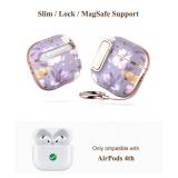 TATOFY Cover for AirPods 4th Generation Case with Lock Clip Cleaner Kit Slim Hard AirPod 4 Lock Case Compatible with MagSafe (Violet) TATOFY Cover for AirPods 4th Generation Case with Lock Clip Cleaner Kit Slim Hard AirPod 4 Lock Case Compatible with MagSafe (Violet)