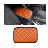8sanlione Car Leather Center Console Cushion Pad, 11.4x7.4 Waterproof Armrest Seat Box Cover Fit for Cars, Vehicles, SUVs, Comfort, Car Interior Protection Accessories (Rhombic Lattice Orange) 8sanlione Car Leather Center Console Cushion Pad, 11.4x7.4 Waterproof Armrest Seat Box Cover Fit for Cars, Vehicles, SUVs, Comfort, Car Interior Protection Accessories (Rhombic Lattice Orange)