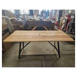 Royal Garden Linden Hills Outdoor Dining Table LINRTT107 - 70.9 in L x 31.9 in W x 29.3 in H. NEW IN BOX (Assembled Unit Shown) - Retail: $299