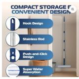 DSV Standard Window Cleaning Kit 62 , Window Washing Kit with Extension Pole with Silicone Scraper and 2X Microfiber Scrubber Sleeves, Window Cleaner Tool for Home, Shower, Glass, Mirror, Car