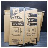 Chell Mini Size Trifold Poster Board, 16' x 24', Small Corrugated Project Boards, White, 8 Pack
