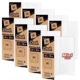 Chell Mini Size Trifold Poster Board, 16' x 24', Small Corrugated Project Boards, White, 8 Pack