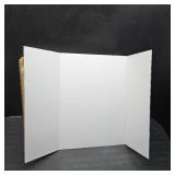 Chell Mini Size Trifold Poster Board, 16' x 24', Small Corrugated Project Boards, White, 8 Pack