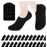 VOROLO No Show Socks for Womens,Low Cut Ankle Non Slip Flat Boat Invisible Liner Cushion Athletic Socks