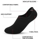 VOROLO No Show Socks for Womens,Low Cut Ankle Non Slip Flat Boat Invisible Liner Cushion Athletic Socks