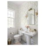 Heroad Peel and Stick Wallpaper Boho Contact Paper Modern Neutral Beige Leaf Wallpaper Removable for Bedroom Cabinets Self-Adhesive Decoration Thicken Vinyl Thicken 17.3' x 78.7'