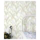 Heroad Peel and Stick Wallpaper Boho Contact Paper Modern Neutral Beige Leaf Wallpaper Removable for Bedroom Cabinets Self-Adhesive Decoration Thicken Vinyl Thicken 17.3' x 78.7'