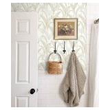 Heroad Peel and Stick Wallpaper Boho Contact Paper Modern Neutral Beige Leaf Wallpaper Removable for Bedroom Cabinets Self-Adhesive Decoration Thicken Vinyl Thicken 17.3' x 78.7'