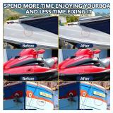 Marine Fiberglass Repair Kit for Boats, Gel Coat Repair Kit for Boats, Boat Gelcoat Repair Kit, Epoxy Filler for Boats, Fiberglass Boat Repair Kit Fix Holes, Chips, Pits, Cracks (Color Match)