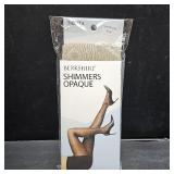 Women's Berkshire 4943 Shimmers Opaque Tights. Size Medium Nude