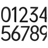 5 Inch Adhesive House Numbers - Frosted Matte Black Acrylic 0-9