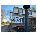 5 Inch Adhesive House Numbers - Frosted Matte Black Acrylic 0-9