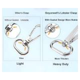 Swivel Hooks with D Ring and Tri-Glides Slide Buckle 18Pcs Metal Lanyard Swivel Clips Lobster Clasp Snap Hook for Purses Straps Handbag Making Hardware(Gold Buckle 1 inch)