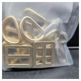 Swivel Hooks with D Ring and Tri-Glides Slide Buckle 18Pcs Metal Lanyard Swivel Clips Lobster Clasp Snap Hook for Purses Straps Handbag Making Hardware(Gold Buckle 1 inch)