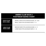 Umbro Boy's Club 2 Soccer Sock. Size Small 8
